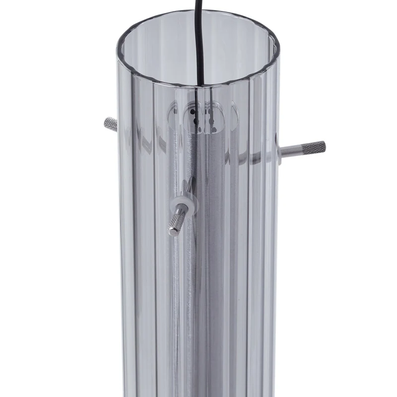 B-Ware Lucande LED-Deckenleuchte Korvitha 5-flammig grau Glas Deckenlampe Lampe Spot