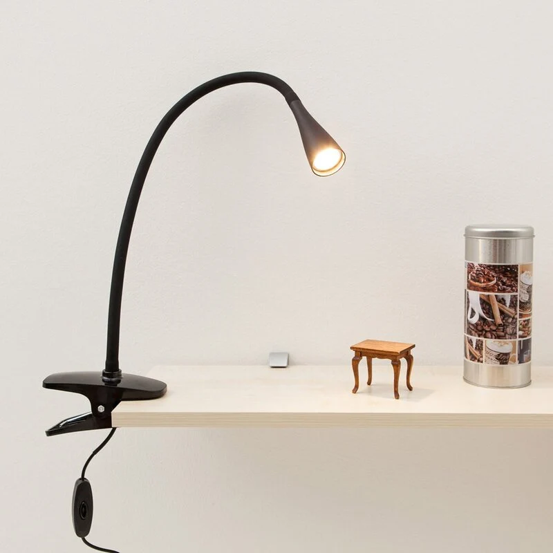 B-Ware Lindby Baris LED-Klemmleuchte Klemmlampe Leuchte Lampe Schreibtischlampe Licht