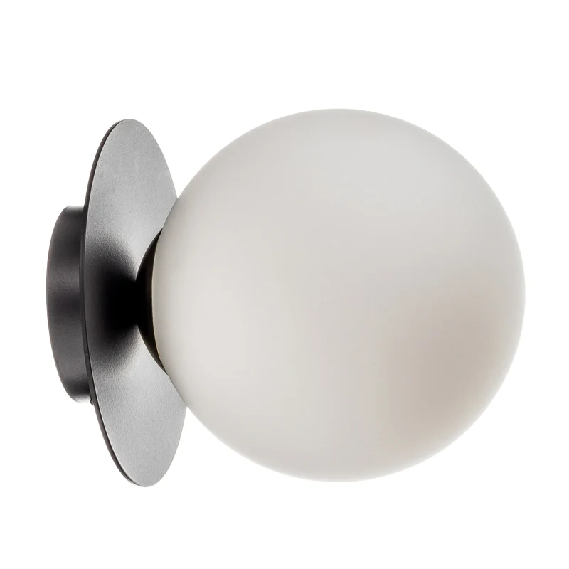 B-Ware Wandleuchte Minerva K1 Metall schwarz Lampe Leuchte Wandlicht Kugel rund E14