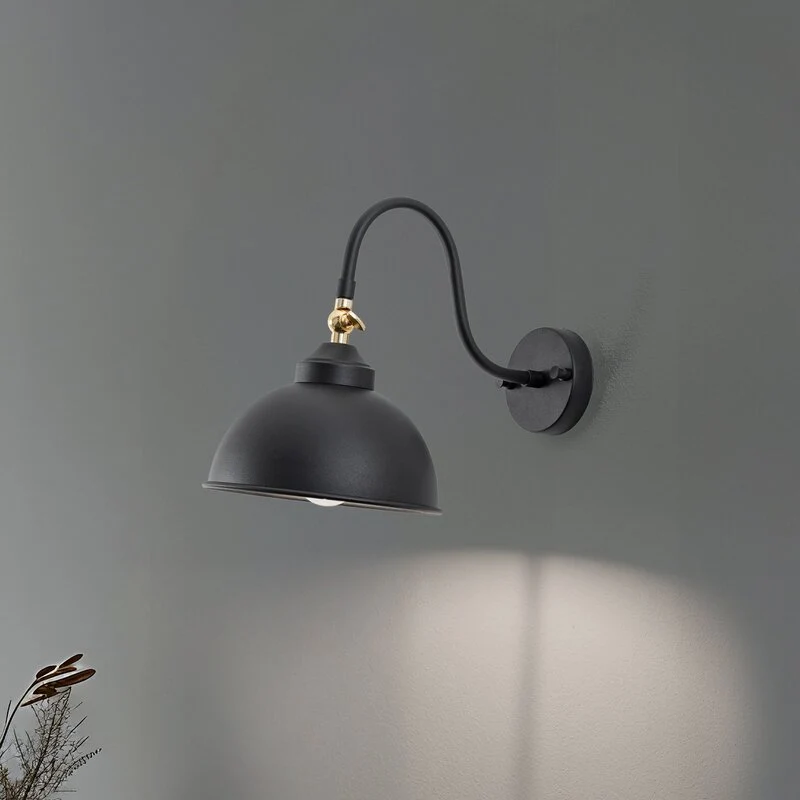 B-Ware Opviq Wandleuchte Saglam 3742 justierbar schwarz Wandlampe Lampe Leuchte Spot