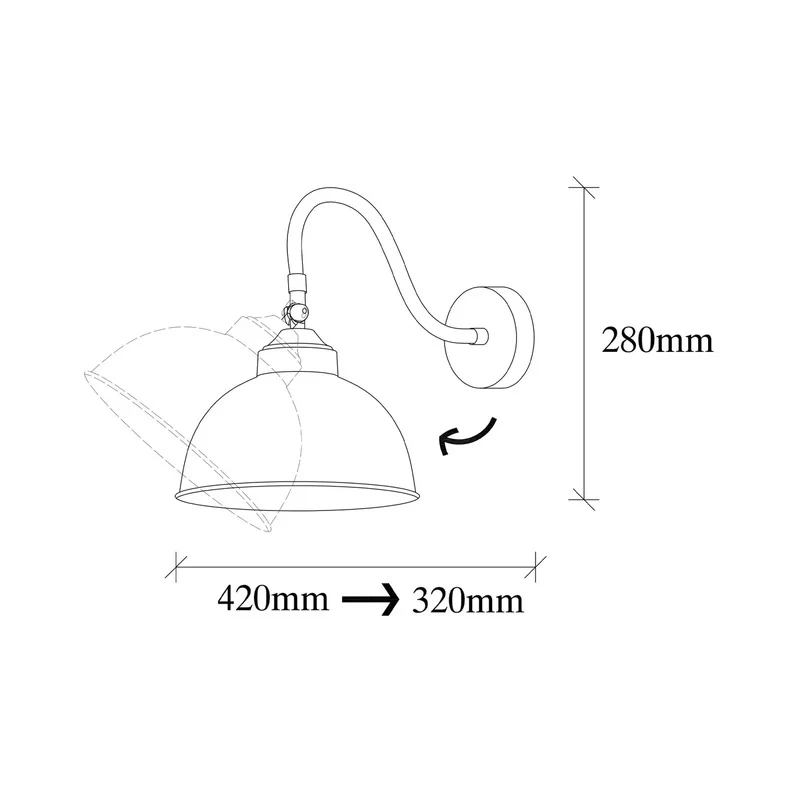 B-Ware Opviq Wandleuchte Saglam 3742 justierbar schwarz Wandlampe Lampe Leuchte Spot