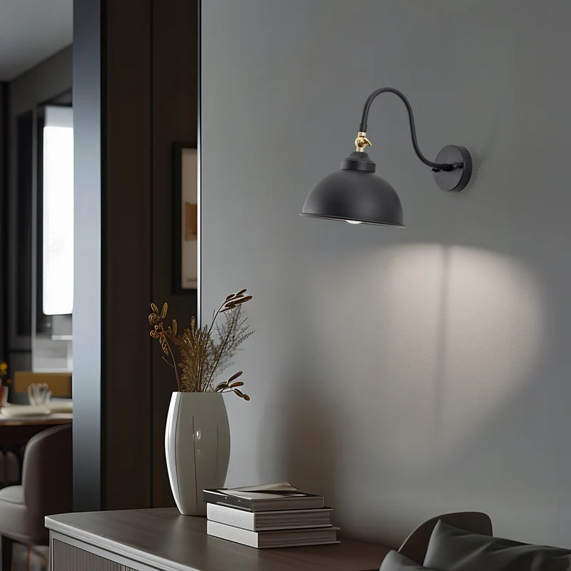 B-Ware Opviq Wandleuchte Saglam 3742 justierbar schwarz Wandlampe Lampe Leuchte Spot