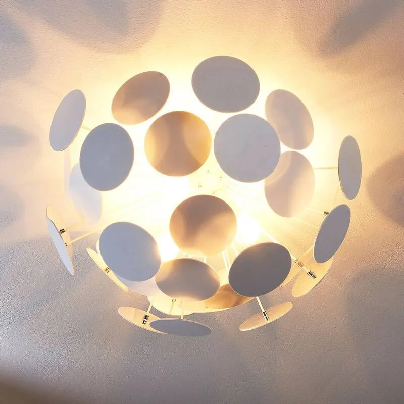 B-Ware Lindby Formvollendete Deckenlampe Kinan Hängeleuchte Lampe Leuchte Weiß194