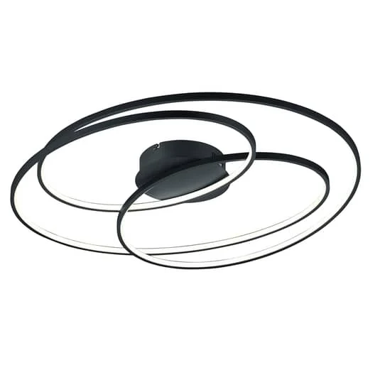 B-Ware Trio Lighting LED-Deckenlampe Gale Deckenlampe Deckenlicht 80 cm schwarz matt884