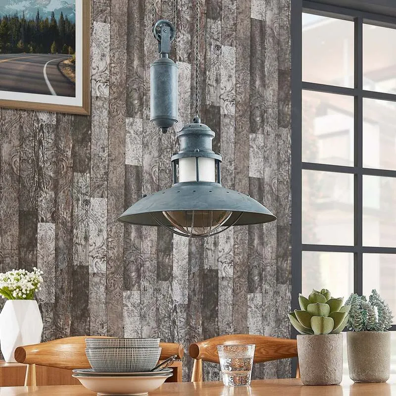 B-Ware Lindby Louisanne Hängeleuchte Deckenlampe Pendelleuchte Lampe 1-fl E27 betongrau