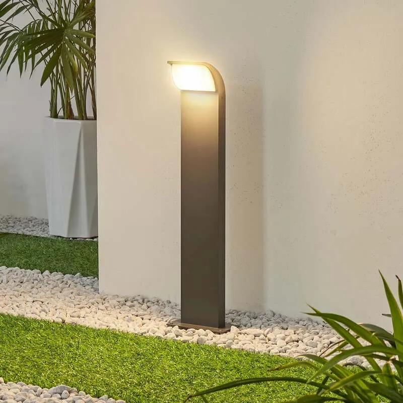 B-Ware Lucande Sockelleuchte Wegeleuchte LED Tinna anthrazit IP65 Aluminium Polycarb823