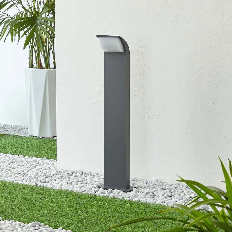 B-Ware Lucande Sockelleuchte Wegeleuchte LED Tinna anthrazit IP65 Aluminium Polycarb823