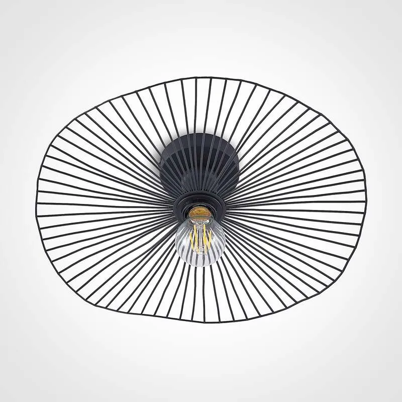 B-Ware Lindby Deckenleuchte Ruota LED Lampe Leuchte dimmbar schwarz Ø40cm 11cm hoch