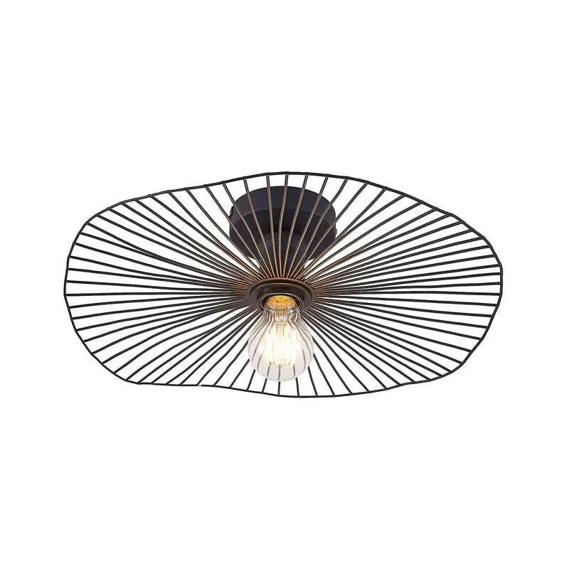 B-Ware Lindby Deckenleuchte Ruota LED Lampe Leuchte dimmbar schwarz Ø40cm 11cm hoch