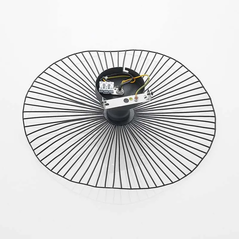 B-Ware Lindby Deckenleuchte Ruota LED Lampe Leuchte dimmbar schwarz Ø40cm 11cm hoch