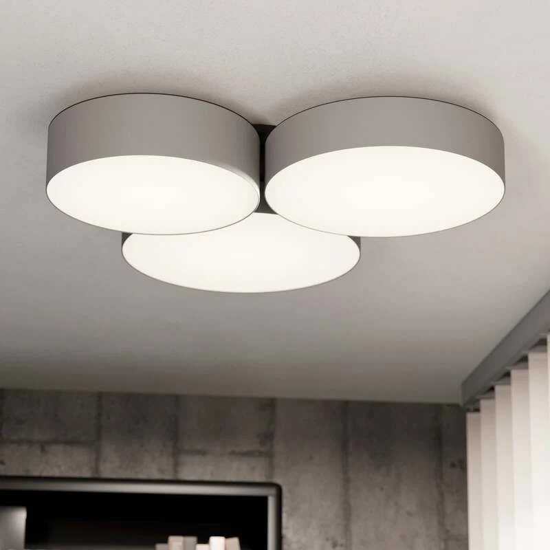 B-Ware EGLO connect Deckenleuchte Barbano-Z LED dimmbar grau 60,5x56,5cm Smart Home