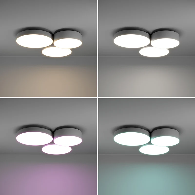 B-Ware EGLO connect Deckenleuchte Barbano-Z LED dimmbar grau 60,5x56,5cm Smart Home