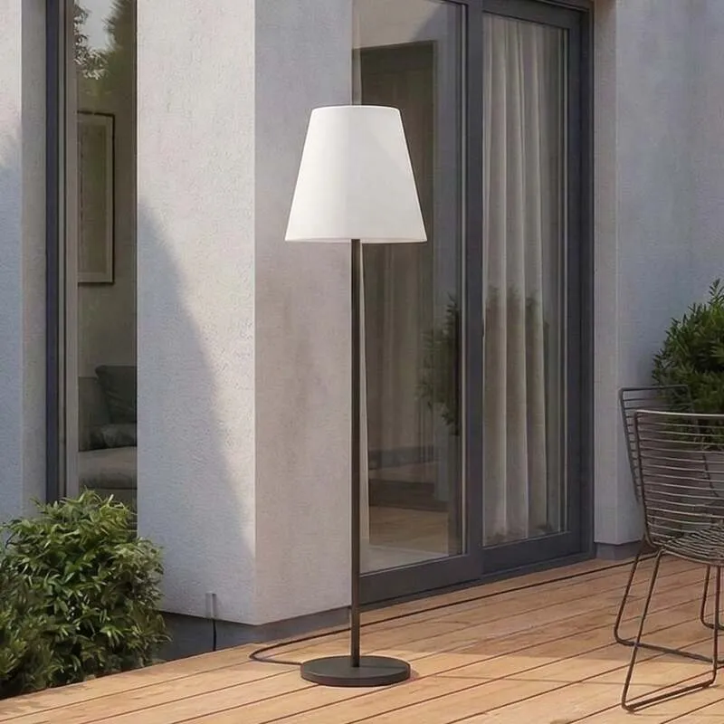 B-Ware Lucande Terrassenleuchte Jaimy LED Gartenlampe Stehleuchte schwarz 150cm IP65