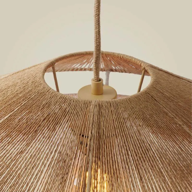 B-Ware Good & Mojo Hängelampe Hängeleuchte Lumbini LED Pendelleuchte Lampe natur Ø50cm