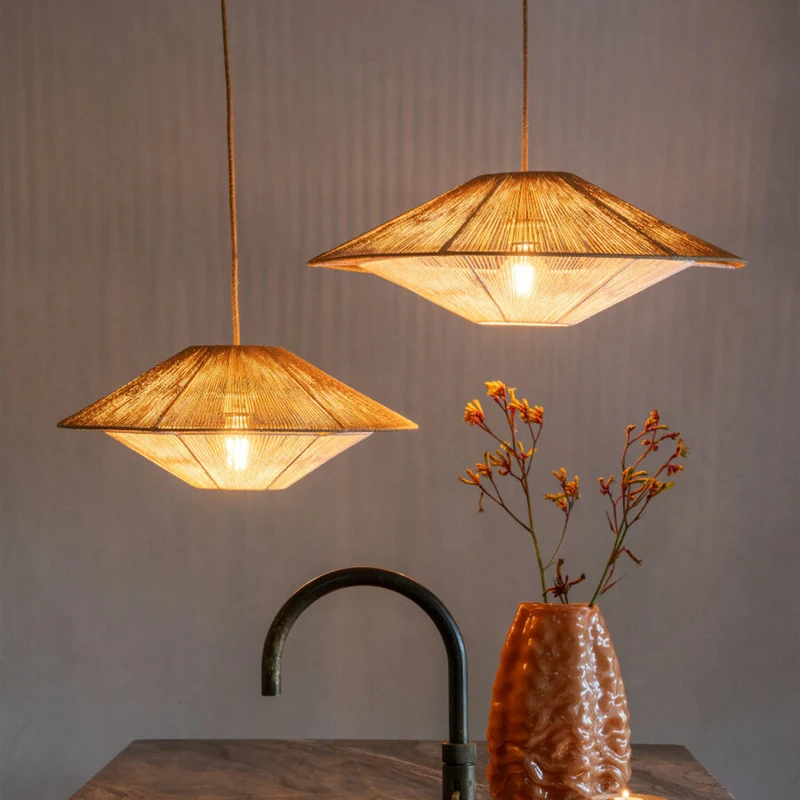 B-Ware Good & Mojo Hängelampe Hängeleuchte Lumbini LED Pendelleuchte Lampe natur Ø50cm