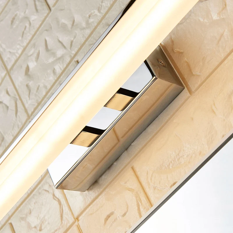 B-Ware Lucande Spiegelleuchte Badleuchte LED Julie Chrom Metall Badezimmerlampe IP44