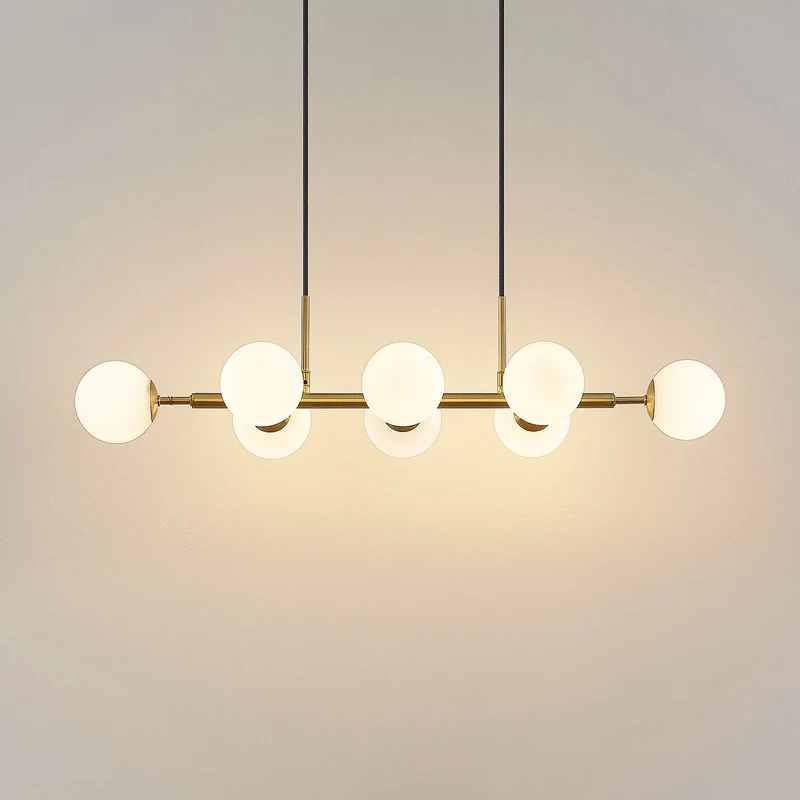 B-Ware Lindby Kiamo Hängeleuchte Pendelleuchte Deckenlampe Leuchte Glasschirme opal838