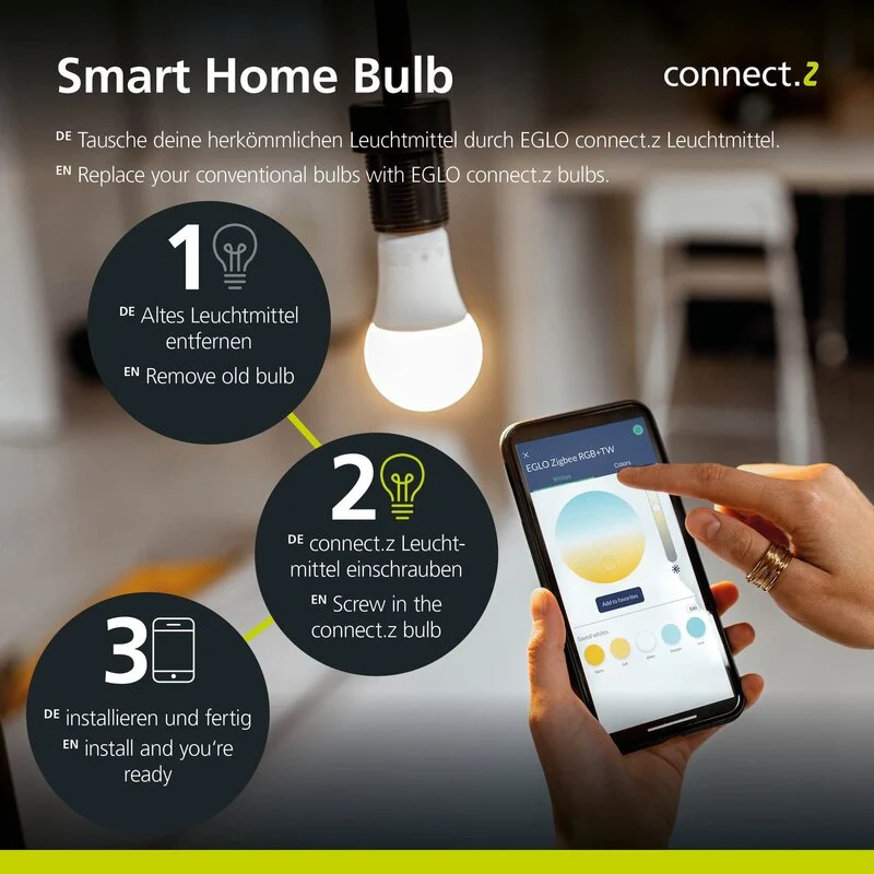 B-Ware EGLO connect Sarsina-Z Deckenlampe weiß Ø60cm Deckenleuchte Leuchte Lampe Spot