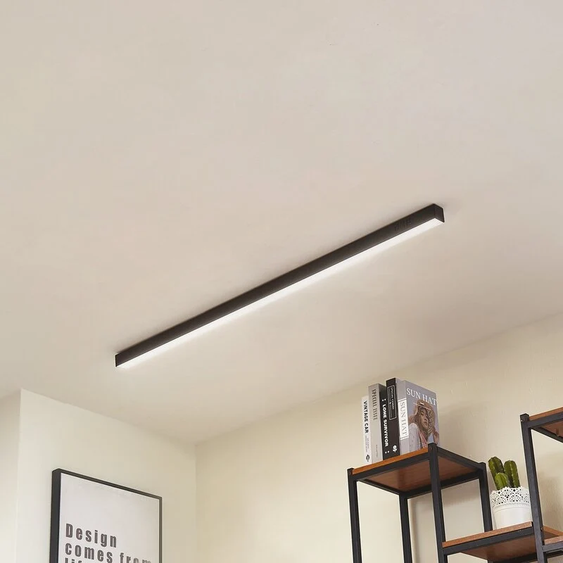 B-Ware Lucande Deckenleuchte Deckenlampe LED Teniona CCT Funktion schwarz Aluminium