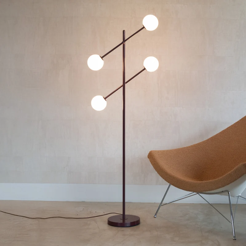 B-Ware IT'S ABOUT ROMI Stehlampe Copenhagen LED drehbar dimmbar dunkelrot 165cm Höhe