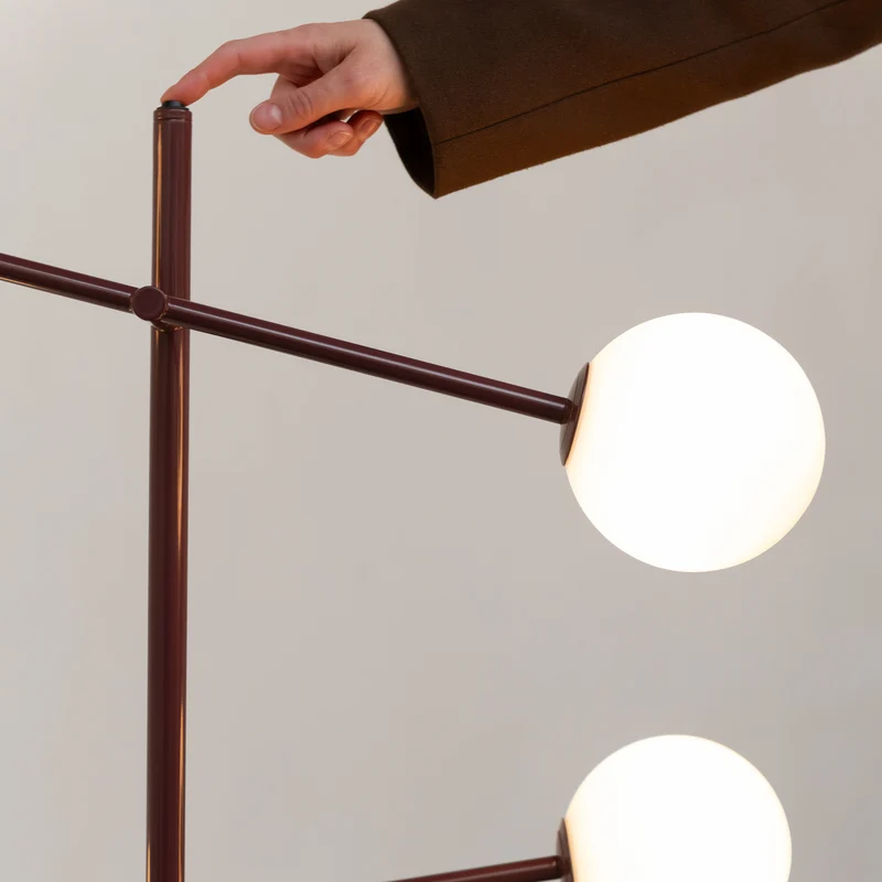 B-Ware IT'S ABOUT ROMI Stehlampe Copenhagen LED drehbar dimmbar dunkelrot 165cm Höhe