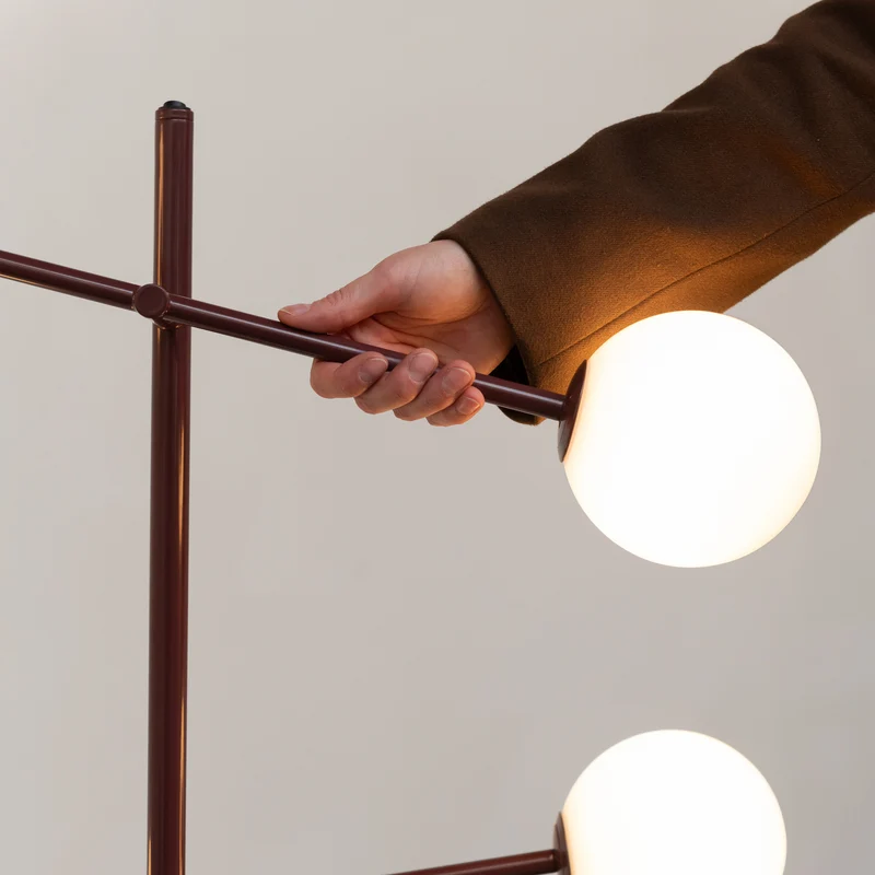 B-Ware IT'S ABOUT ROMI Stehlampe Copenhagen LED drehbar dimmbar dunkelrot 165cm Höhe