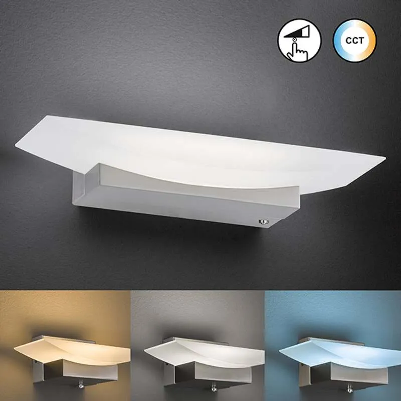 B-Ware FISCHER & HONSEL Wandleuchte Bowl TW CCT LED Lampe dimmbar nickel 30cm 950lm