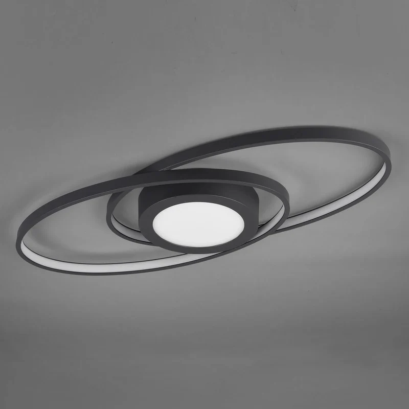 B-Ware Reality Deckenleuchte Galaxy dimmbar LED anthrazit 57x23cm 3000K 3000lm Leuchte