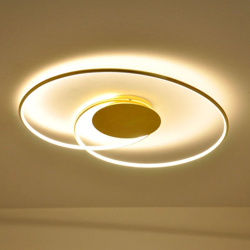 B-Ware Lindby Deckenleuchte Deckenlampe LED Joline gold Metall Kunststoff Wohnraum Bele