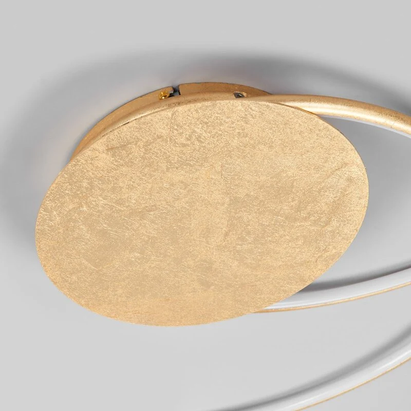 B-Ware Lindby Deckenleuchte Deckenlampe LED Joline gold Metall Kunststoff Wohnraum Bele