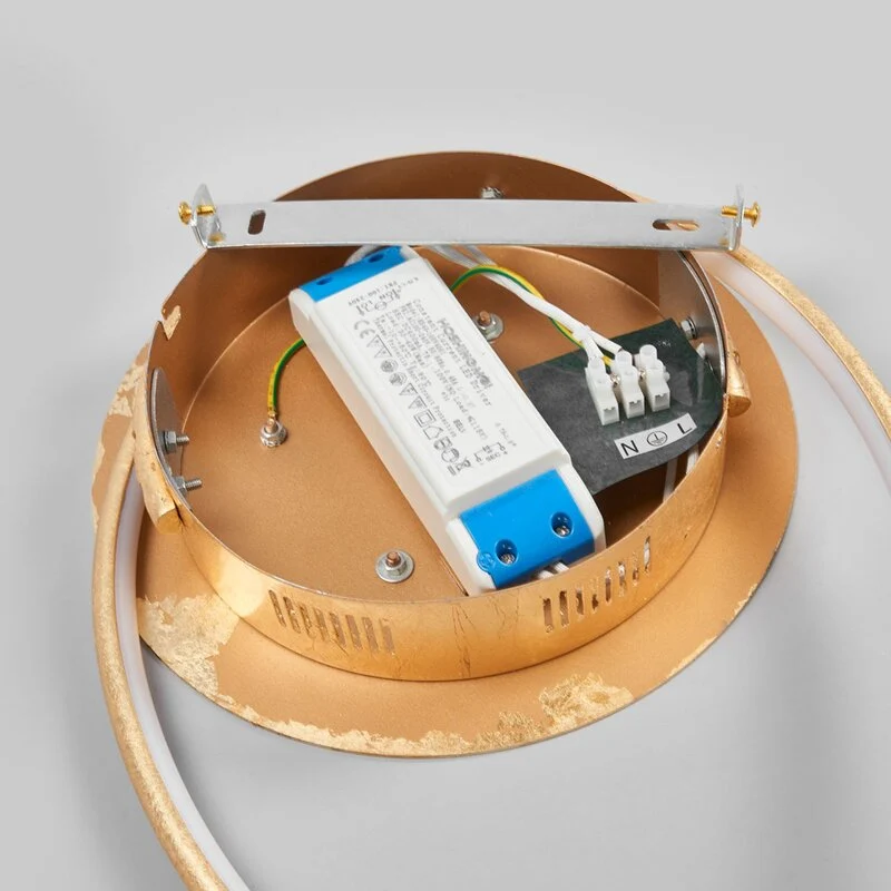 B-Ware Lindby Deckenleuchte Deckenlampe LED Joline gold Metall Kunststoff Wohnraum Bele