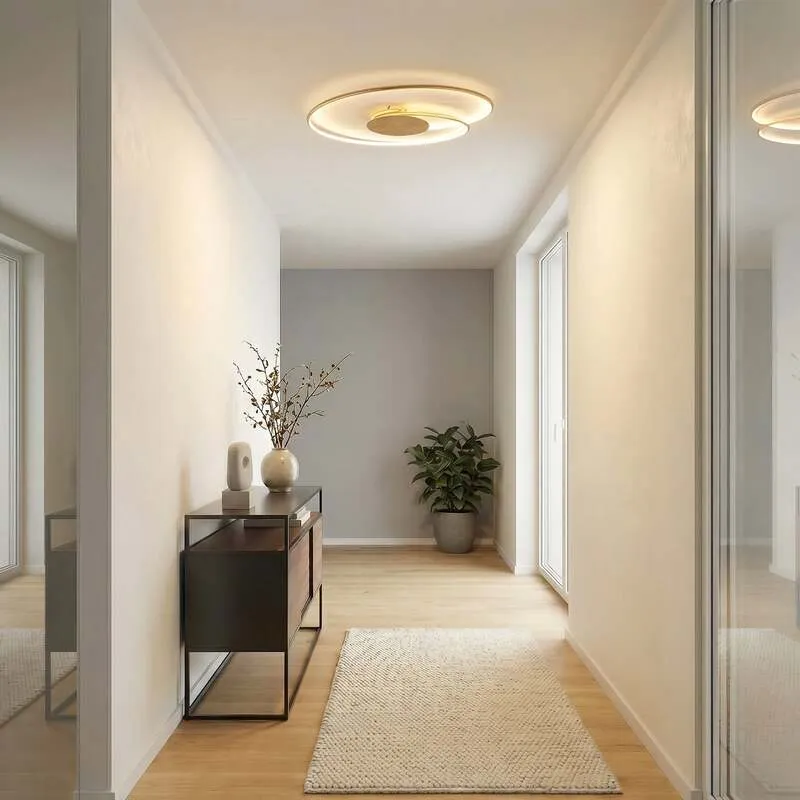 B-Ware Lindby Deckenleuchte Deckenlampe LED Joline gold Metall Kunststoff Wohnraum Bele