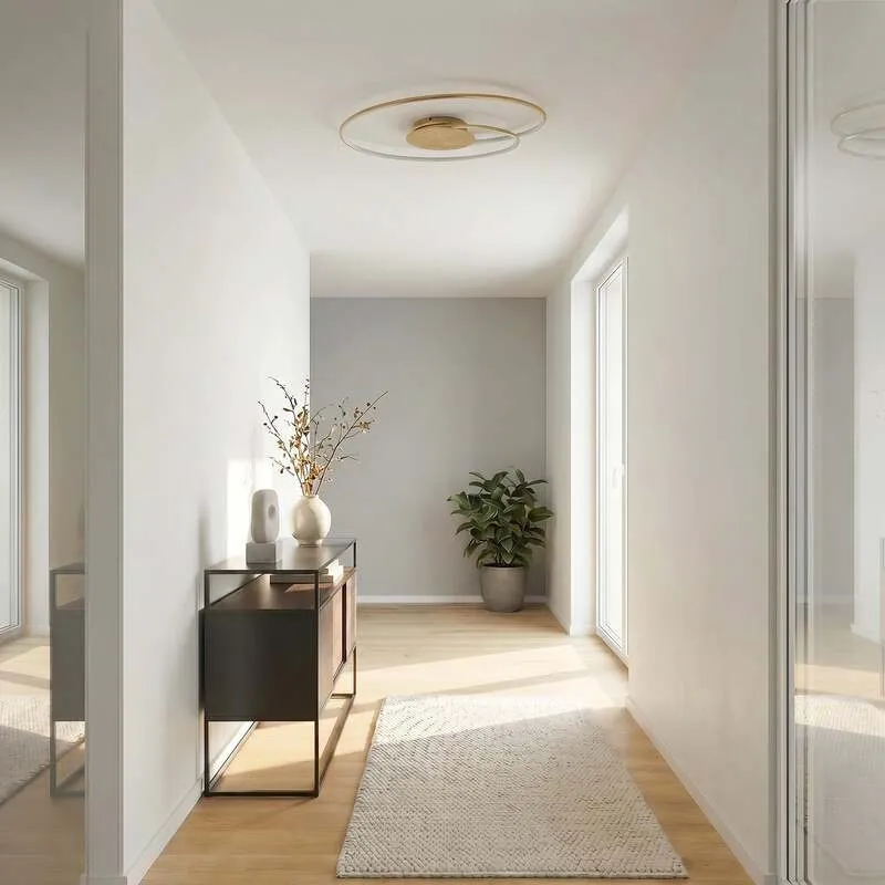 B-Ware Lindby Deckenleuchte Deckenlampe LED Joline gold Metall Kunststoff Wohnraum Bele