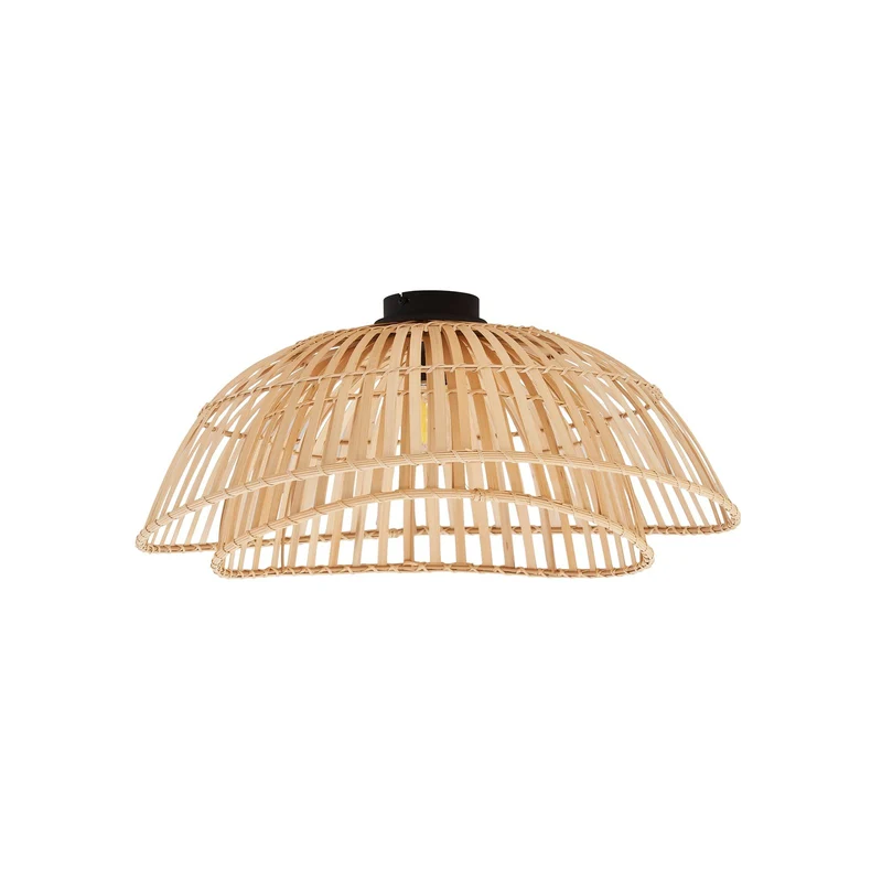 B-Ware Lindby Deckenleuchte Ilajus Ø 62 cm Bambus natur Deckenlampe Lampe Leuchte S379
