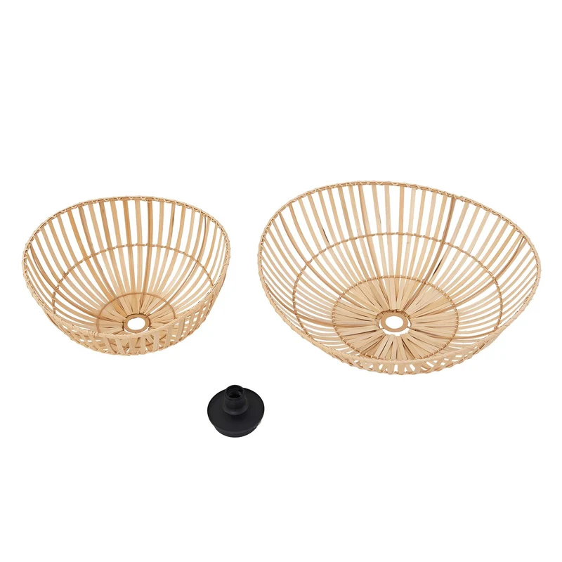 B-Ware Lindby Deckenleuchte Ilajus Ø 62 cm Bambus natur Deckenlampe Lampe Leuchte S379