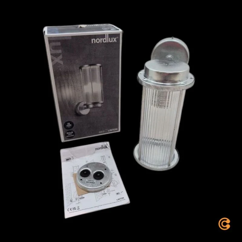 B-Ware Nordlux Außenwandleuchte Wandlampe Linton verzinkt Stahl E27 Fassung Zink 29cm