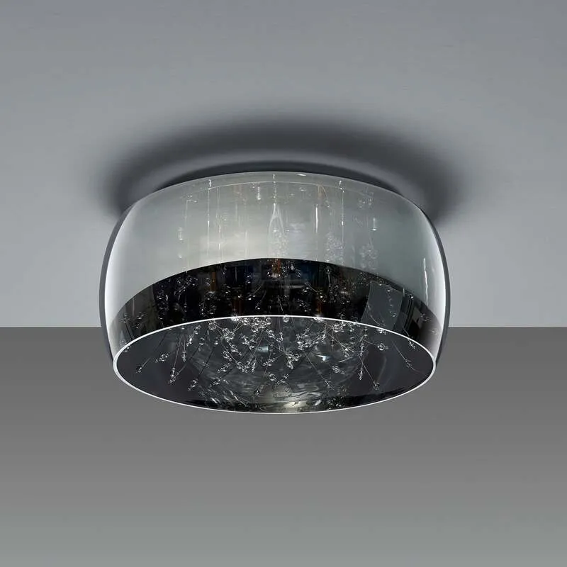 B-Ware Trio Lighting Deckenlampe Crystel Deckenlampe Lampe aus Glas chrom Ø 50 cm E14