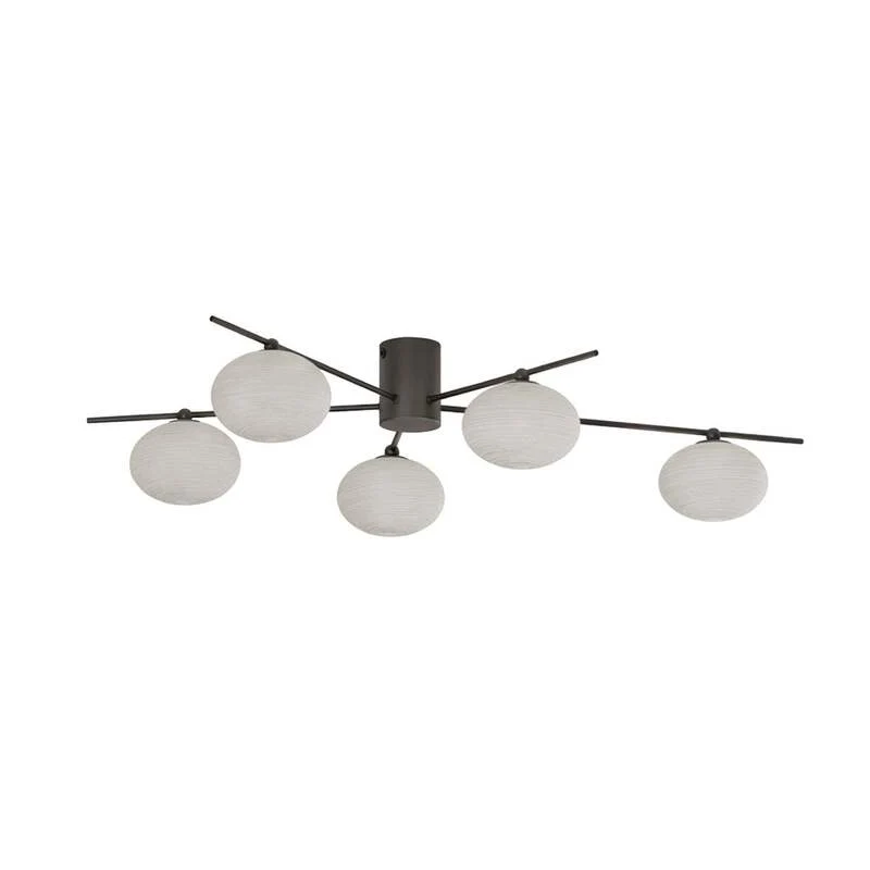 B-Ware Lindby Deckenleuchte Valisa schwarz 5-flammig Deckenlampe Lampe Leuchte Spot