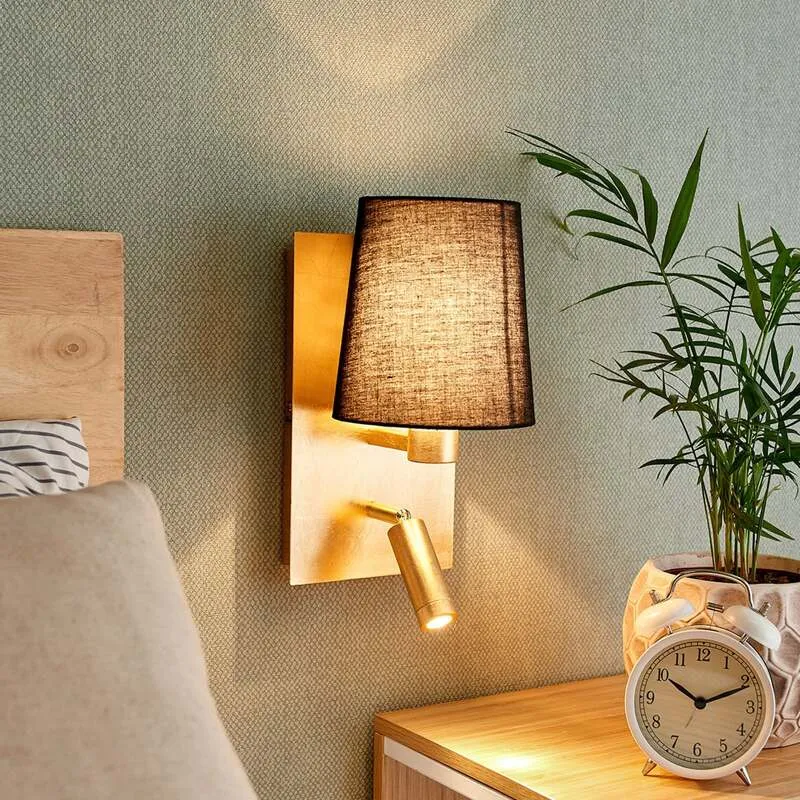 B-Ware Lindby Wandleuchte Aiden Leselampe Flurleuchte Lampe Leuchte 40W schwarz gold650