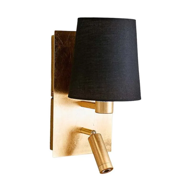 B-Ware Lindby Wandleuchte Aiden Leselampe Flurleuchte Lampe Leuchte 40W schwarz gold650