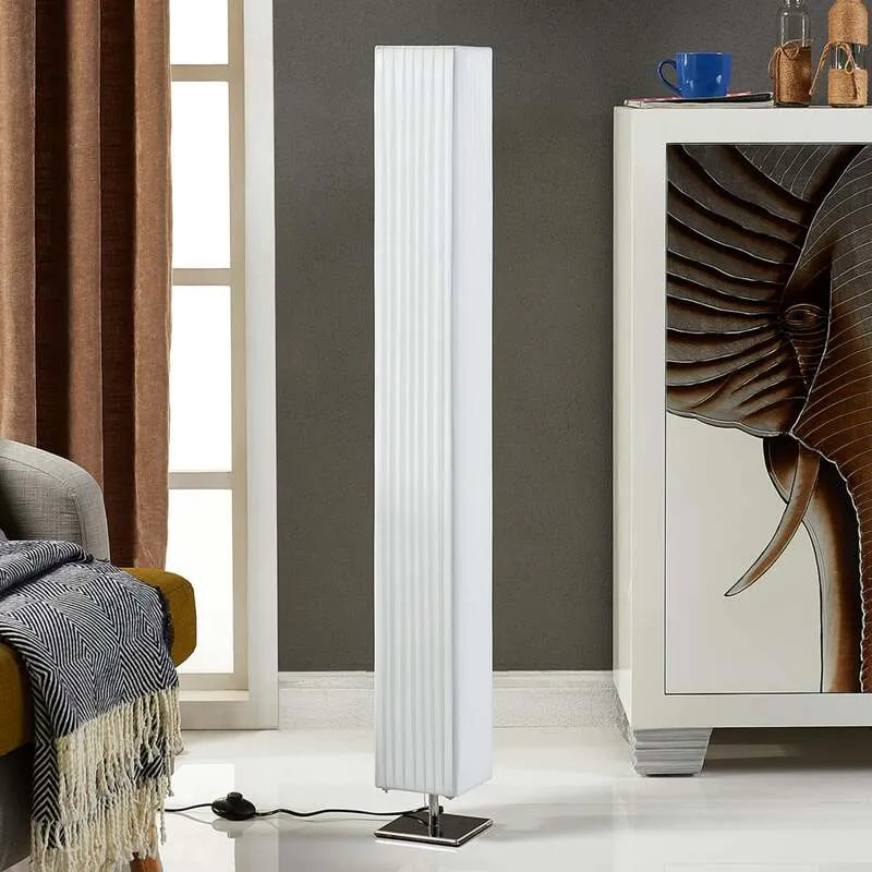 B-Ware Lindby Stehlampe Janno Stehleuchte Wohnzimmerleuchte Standleuchte Weiß Stoff E27