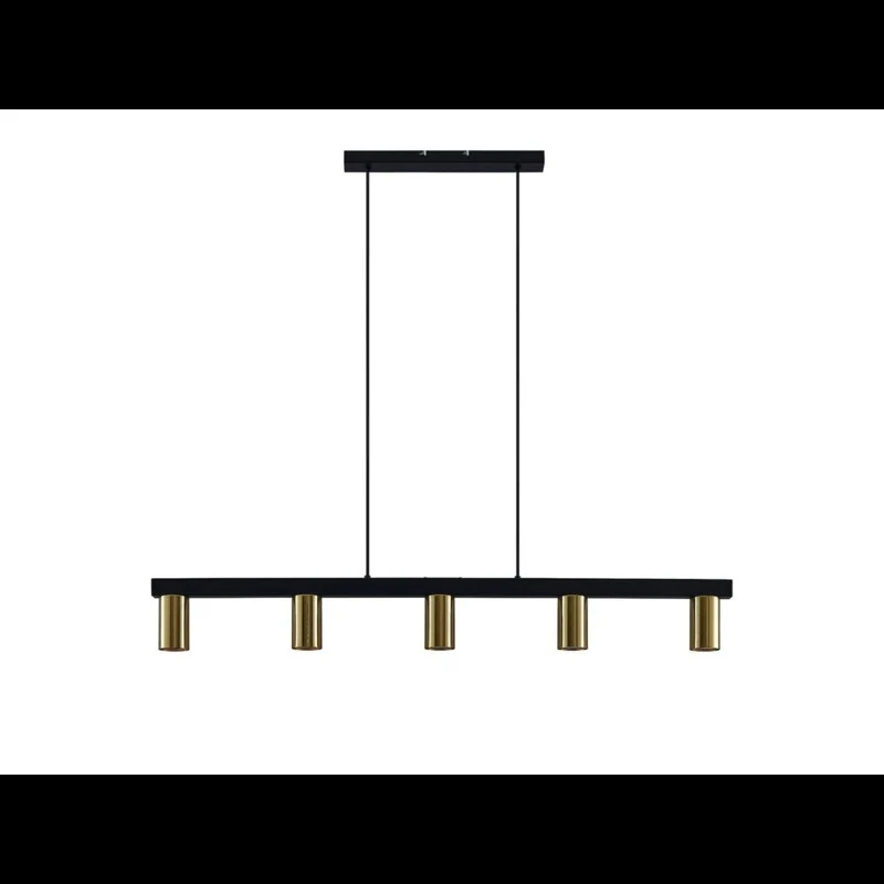 B-Ware Lindby Pendelleuchte Hängelampe Baliko messing schwarz Esstischlampe Licht LED