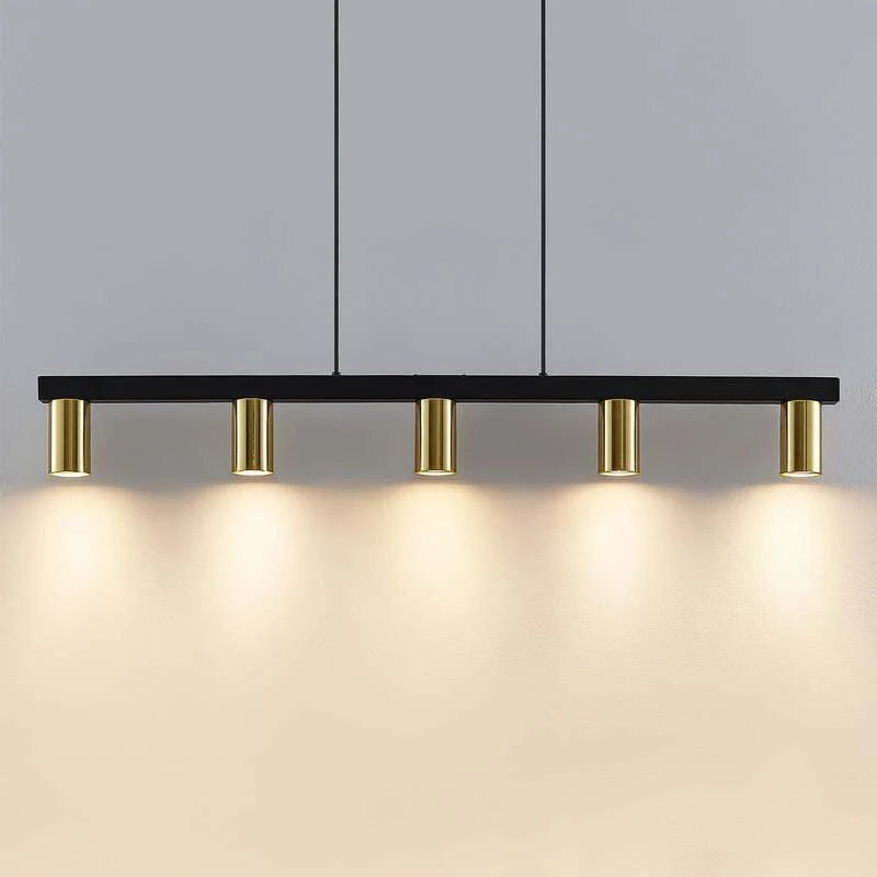 B-Ware Lindby Pendelleuchte Hängelampe Baliko messing schwarz Esstischlampe Licht LED