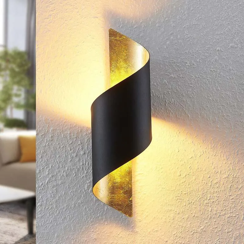 B-Ware Lindby Chenotara Wandleuchte Wandlampe Wandlicht Lampe Leuchte E14 Schwarz G885