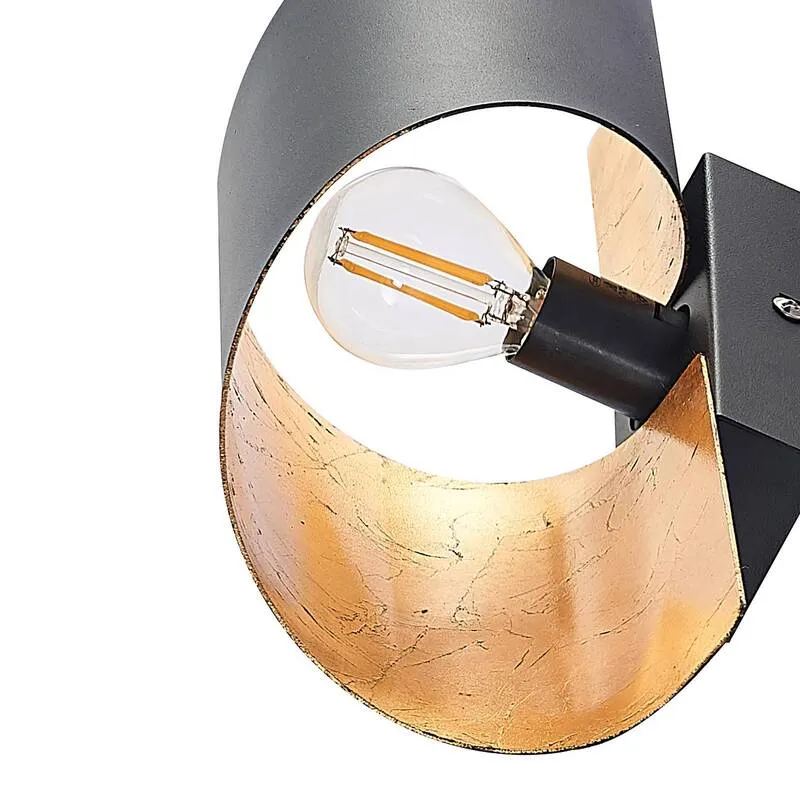 B-Ware Lindby Chenotara Wandleuchte Wandlampe Wandlicht Lampe Leuchte E14 Schwarz G885