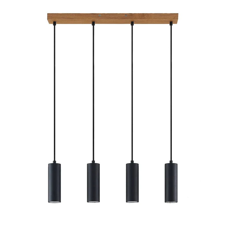 B-Ware Lindby Maniva Pendelleuchte Deckenlampe Hängeleuchte Lampe Leuchte GU10 Holz