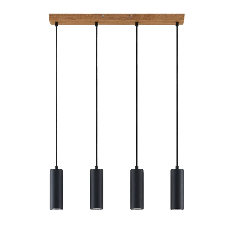 B-Ware Lindby Maniva Pendelleuchte Deckenlampe Hängeleuchte Lampe Leuchte GU10 Holz