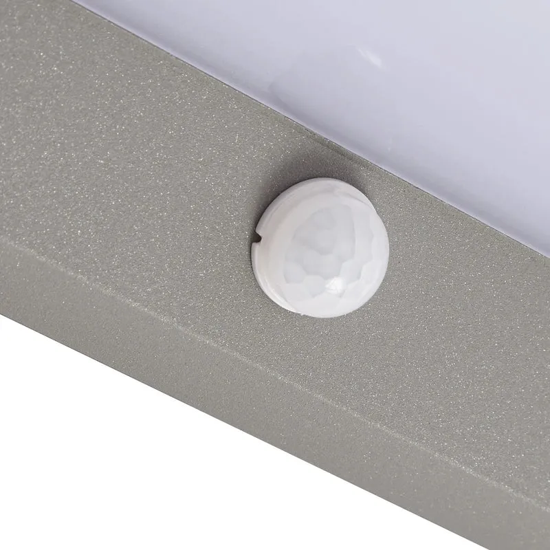 B-Ware Lindby Außenwandleuchte Wandleuchte Fando LED Sensor silber matt Aluminium IP44