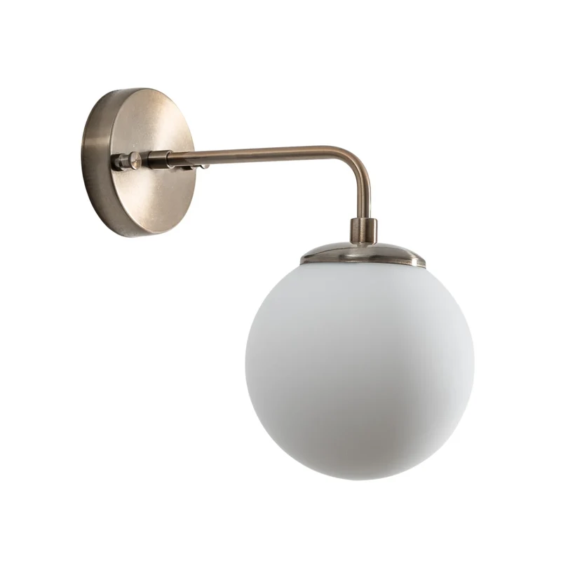 B-Ware Opviq Wandleuchte Wandlampe Viran Glas Gold Antik Wohnzimmer Flur E14 LED Lampe