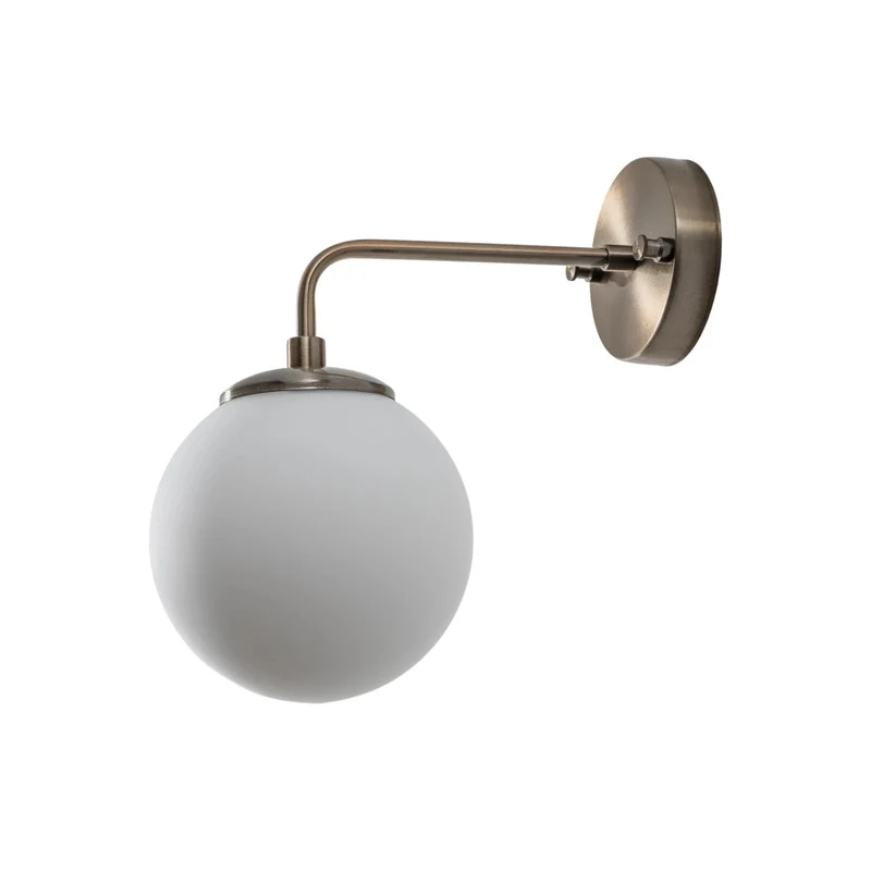B-Ware Opviq Wandleuchte Wandlampe Viran Glas Gold Antik Wohnzimmer Flur E14 LED Lampe